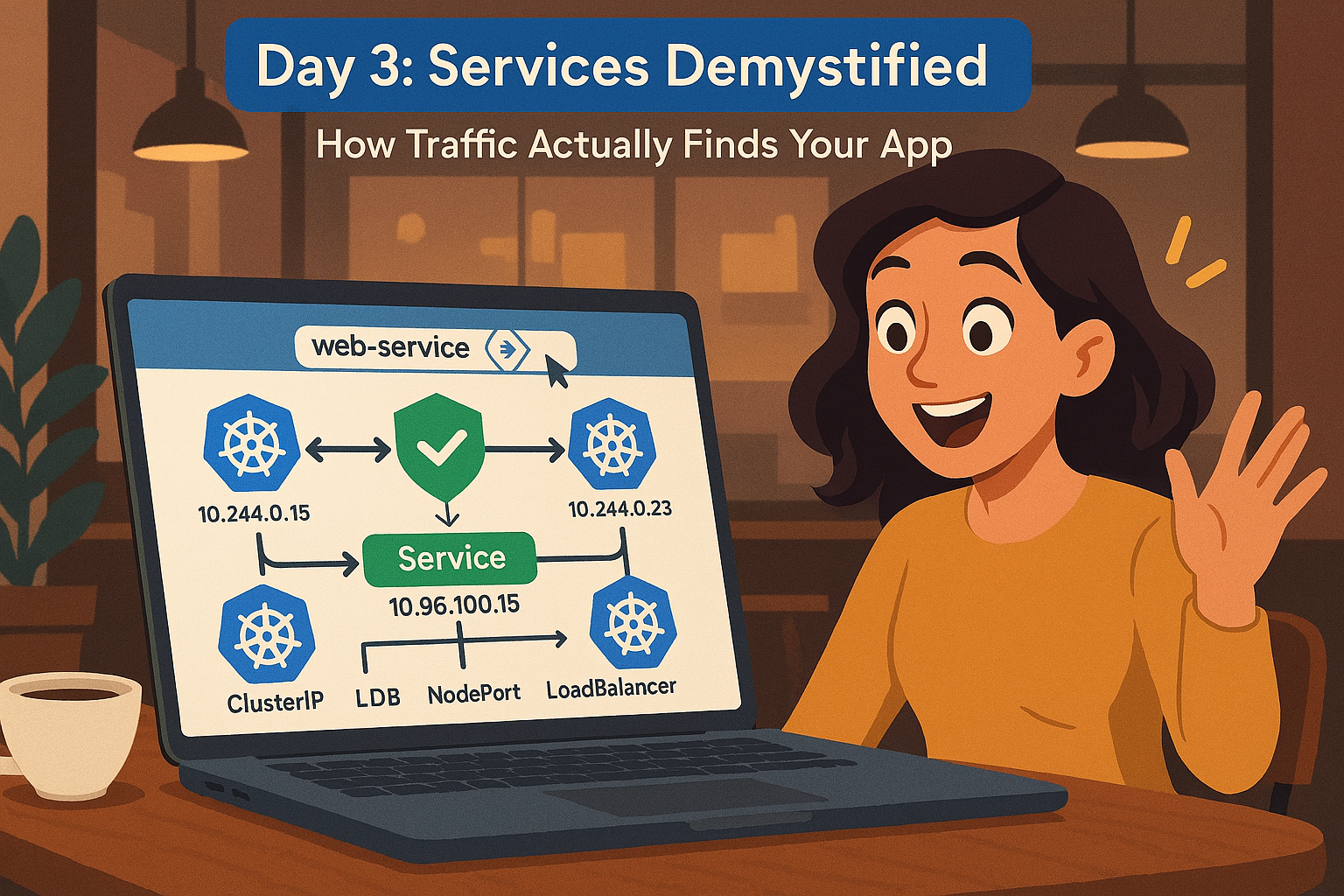Day 3: Kubernetes Services Demystified (How Traffic Actually Finds Your App)