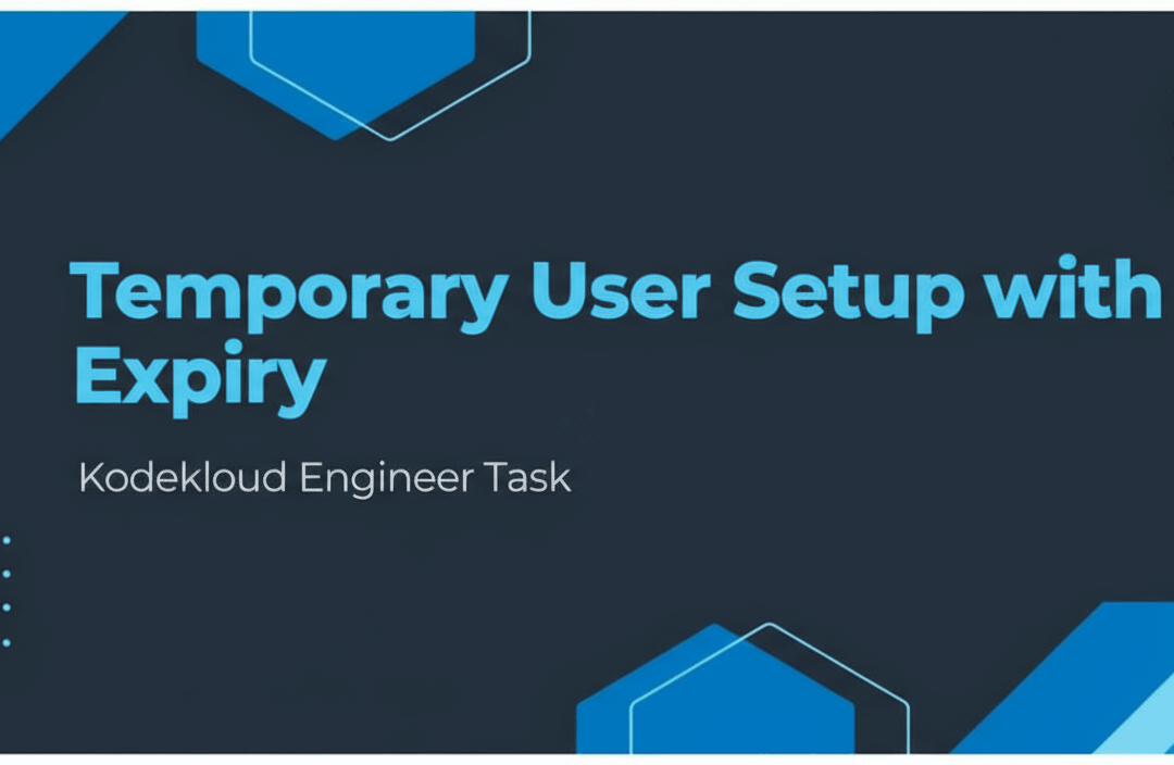KodeKloud Engineer Day 2: Temporary User Setup with Expiry.