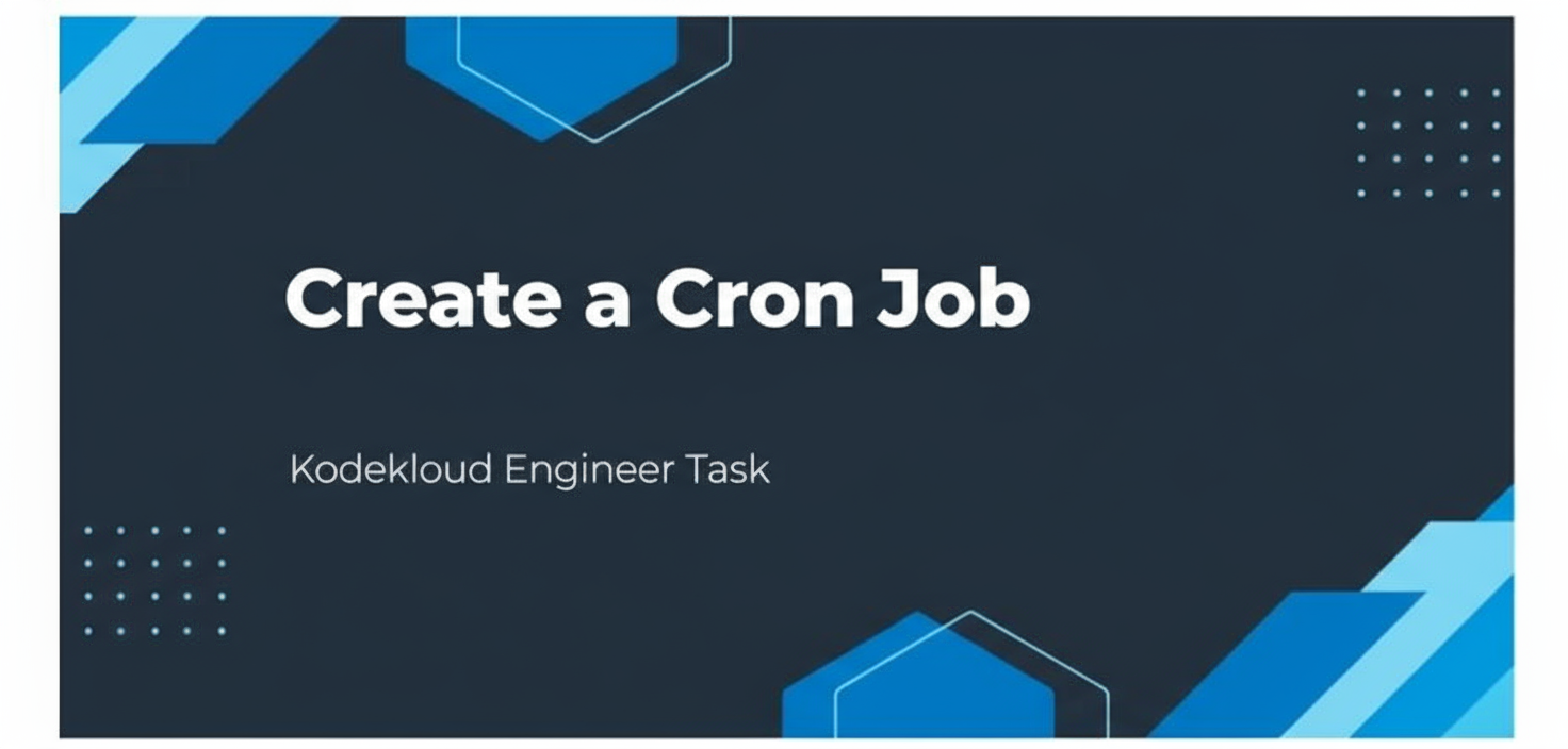 KodeKloud Engineer Day 6: Create a Cron Job.